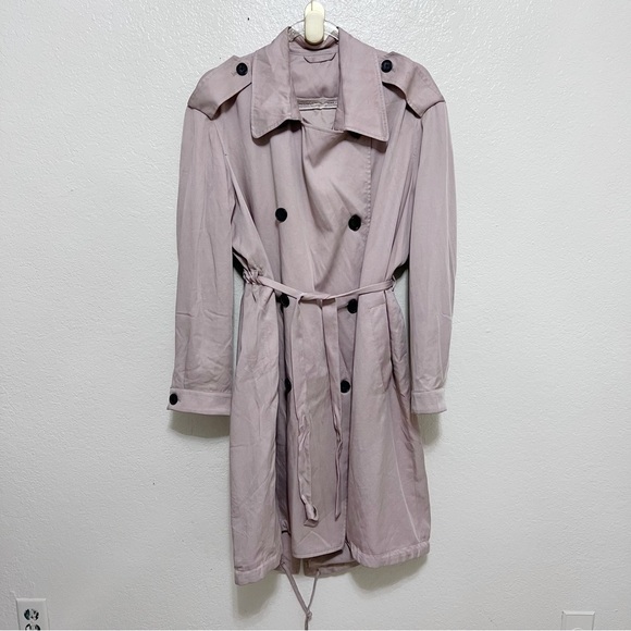 AllSaints Lia Mac Trench Coat size large - Picture 2 of 16